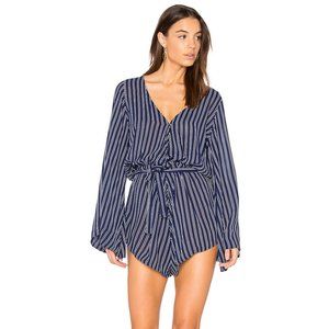 Faithfull The Brand Stripe LS Mini Jumpsuit Size 6